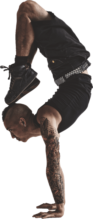 Handstand performer